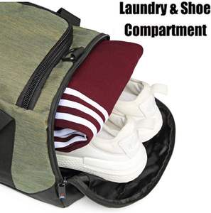 Muestra gratuita de bolsa deportiva de viaje fabricada en China con tres compartimentos ajustables para zapatos y múltiples usos como bolsa de viaje. - Product Image 5