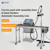 Impresora de inyección de tinta CIJ de caracteres pequeños para línea de producción industrial, máquina de codificación de fecha de caducidad y lote, automática para cuero, flex y huevos.