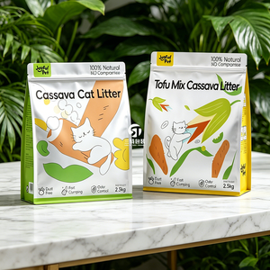 OEM Custom <b>Cat</b> <b>Litter</b> Packaging Bag Large Capacity Flat Bottom Pouch Moisture Proof Nylon Composite Material - Product Image 6
