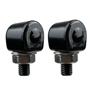 Luz LED de señal de giro universal para motocicleta, indicador de aleación de Zinc negro con intermitente impermeable, voltaje de 12V para scooters - Product Image 1