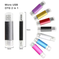 Unidad Flash USB OTG Mini, Memoria USB de 4GB 8GB 16GB 2.0, Unidad Flash USB Metálica de 32GB, Pendrive OTG Metálico Resistente