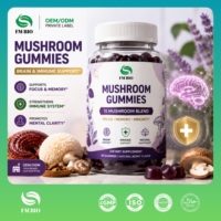 Approvisionnement direct usine : Gummies au mélange de 10 champignons, supplément végétalien aux champignons, saveur naturelle de baies, GMP, OEM, ODM, service d'emballage personnalisé avec logo