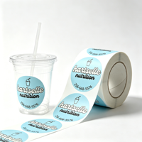 Autocollants en vinyle adhésifs personnalisés, brillants, résistants aux UV, durables, imperméables, pour bouteilles de boissons, écologiques, compatibles avec logo personnalisé