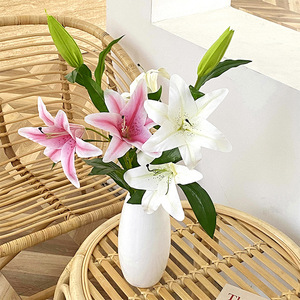 Flor Artificial de Lirio con Aspecto Realista para Decoración del Hogar, Mesa de Sala de Estar y Accesorios de Fotografía de Bodas, Ocasión de Acción de Gracias - Product Image 2