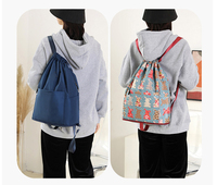 Sac à dos unisexe Oxford pour cheerleading avec cordon de serrage, sac à dos de voyage décontracté et sportif à la mode avec fermeture à cordon, sac à dos décontracté