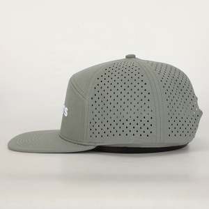 Gorra de golf OEM de alta calidad con logotipo bordado personalizado al por mayor, gorra deportiva de ala plana de 6 paneles, gorra Snapback con parche tejido de poliéster - Product Image 3