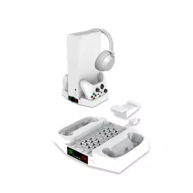 Game Console Cooling FanWith Headset Hook Charger Cooling Fan Stand for Xbox Series Charging Dock Station
