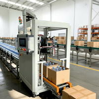 Máquina Empacadora de Cajas de Carga Superior Totalmente Automática con PLC, Bomba Hidráulica, Cinta Transportadora, Personalizable para Botellas de Plástico, Cartones, Bolsas y Productos Químicos