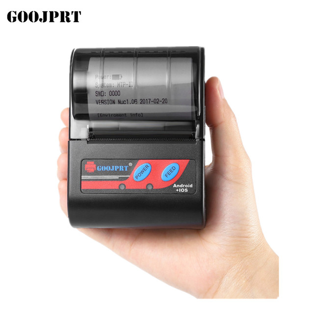2 Inch Portable 58mm BT Wireless Thermal Receipt Printer for Android and Ios MPT--II