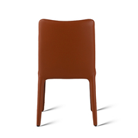 Chaise de salle à manger moderne en cuir PU de qualité supérieure italienne avec dossier durable pour salle à manger et usage hôtelier
