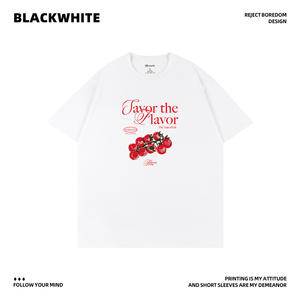 Camiseta Blanca y Negra Talla L 100% Algodón Unisex Transpirable Ropa Casual - Product Image 5