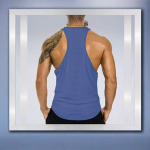 Débardeur de sport décontracté pour homme, respirant, séchage rapide, extensible, coupe ajustée, bretelles larges, vêtement d'entraînement - Product Image 3