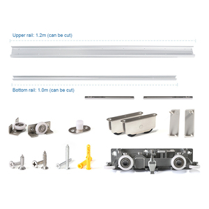 Perfiles de aluminio de riel secreto empotrado para el sistema de cocina del hogar Fantasma Cierre suave Interior Invisible Oficina Mecanismo de puerta corredera - Product Image 2