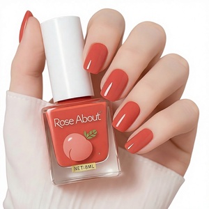 Vernis à ongles transparent nude à base d'eau, sans lavage, durable, pénétrant, avec paillettes et base huileuse brillante - Product Image 1