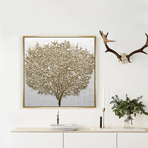 Pittura decorativa murale <span class=keywords><strong>poster</strong></span> <span class=keywords><strong>e</strong></span> stampe Wall Art Canvas Painting Abstract Golden Tree Pictures for Living Room - Product Image 2