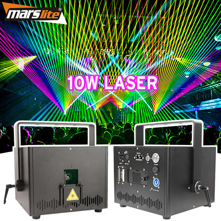 レーザー10w工場Ilda 10ワットRGBグリーンレーザーショー