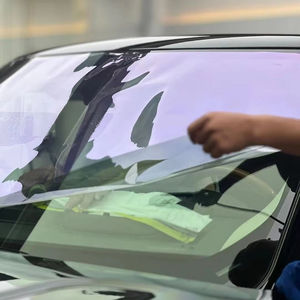 ฟิล์มกันแดดกระจกรถยนต์แบบม้วน ฟิล์ม PET ป้องกันแสงแดดเปลี่ยนสีได้ ป้องกันกระจกหน้ารถ ผิวมันเงา - Product Image 1