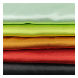 Tissu satiné tissé en polyester 100% biologique écologique 50D*75D 83 GSM, résistant aux taches, séchage rapide, <span class=keywords><strong>l</strong></span>éger, uni, robes <span class=keywords><strong>pour</strong></span> filles - Product Image 6