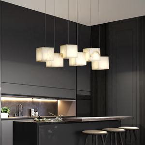 Дизайнерская роскошная люстра из натурального мрамора, маленькая лампа из белого мрамора для ресторана, спальни, кабинета, бара - Product Image 5