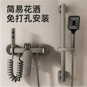 MORNING Contemporary Full Copper Rain <b>Shower</b> Faucet 1326 Simple Home Bath Set Top Spray Booster Polished In-wall for Apartment - Product Image 4