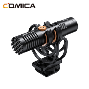 Microphone canon à condensateur cardioïde COMICA VM10 PRO, corps entièrement métallique, connexion filaire, fixation antichoc professionnelle pour caméra - Product Image 1