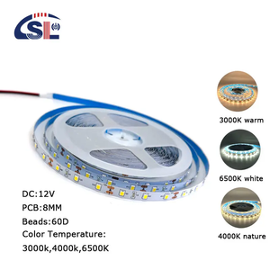 SMD 2835 DC12V/24V linh hoạt Dải loạt 5m 5W 10W 60D 6mm 8mm 10mm IP20 SMD2835 PCB 60LEDs/M dẫn dải ánh sáng - Product Image 3