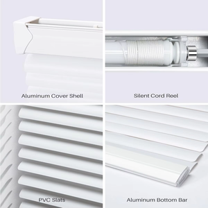 Tenda a Rullo Manuale in Alluminio Personalizzata, Senza Foratura, Resistente, Stabile e Impermeabile per Soggiorno - Product Image 4