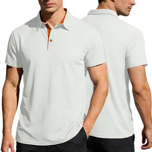 Polo de Manga Corta para Hombre, 26 Colores, Verano, Fresco, Blanco, Negro, Azul Marino, Azul Claro, Verde Militar, Poliéster Elástico, Ropa Casual - Product Image 1