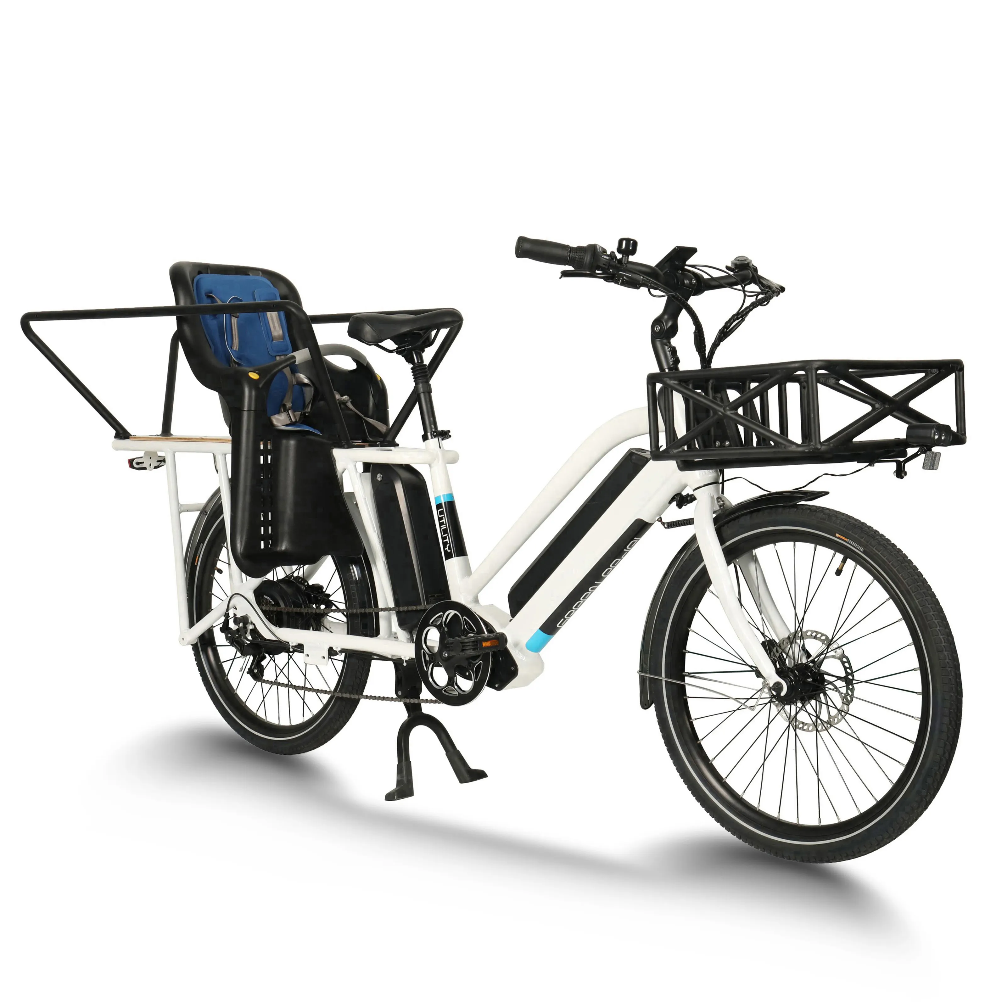 परिवार 500 के लिए ग्रीनपीडेल एल्यूमीनियम मिश्र धातु फ्रेम ई बाइक 750 डब्ल्यू इलेक्ट्रिक कार्गो बाइक