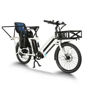 Bicicleta eléctrica con marco de aleación de aluminio GreenPedel para bicicleta de carga eléctrica familiar de 500W y 750W