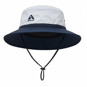 Oem bán buôn biểu tượng tùy chỉnh rộng vành thoáng khí ngoài trời Mũ câu cá, có thể điều chỉnh Polyester gorras thêu xô hat với chuỗi - Product Image 6