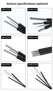 Fabrieks prijs buiten- en binnen-FTTH dropkabel 1 2 4-aderig G657A1 G657A2 single mode platte glasvezel communicatiekabel - Product Image 2