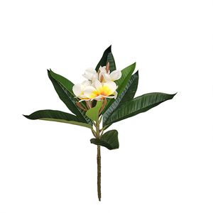 Nouvelle arrivée : Fleur de <span class=keywords><strong>Plumeria</strong></span> imprimée en 3D réaliste avec tige flexible - <span class=keywords><strong>Plante</strong></span> artificielle au toucher réel pour vase, centre de table - Product Image 3