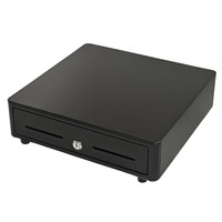 Cajón de Dinero Electrónico HER-350A de Alta Calidad, 12V 24V, Doble Ranura para Cheques, 3 Cerraduras, para Sistema POS