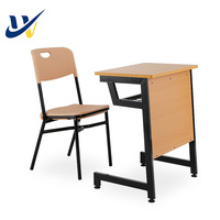 Ensemble de chaises et tables d'école modernes pour les Philippines, table d'apprentissage en bois, bureau et chaise de classe, durables et ignifuges pour l'école primaire/secondaire
