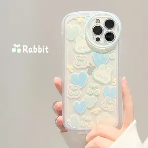 Desain Tpu Mata Besar Bulat Mata Malaikat Silikon Casing Lubang Casing Ponsel untuk Iphone 14 Penutup Belakang dengan Lingkaran Kamera