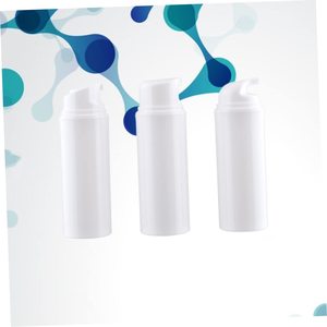 Flacon cylindrique vide de luxe pour crème visage cosmétique, en plastique PP, avec impression sérigraphique blanche, pour produits de soin de la peau - Product Image 3