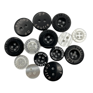 18L biểu tượng tùy chỉnh khắc thân thiện với môi nhựa flatback nút tròn cho áo sơ mi phù hợp với - Product Image 3