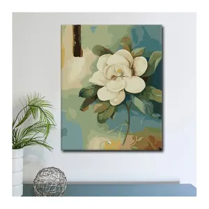 Cat minyak kanvas, gambar kustom cat bunga dengan nomor 40x50cm seni dinding
