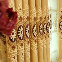 Rideau en velours chenille brodé, occultant, pour salon, chambre à coucher, décoration de luxe