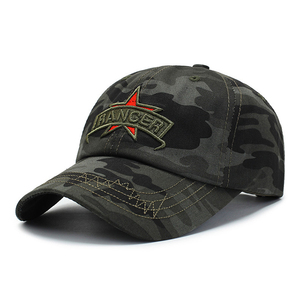 Gorra de Béisbol OEM de 6 Paneles con Logotipo Bordado Personalizado, Patrón de Tela de Algodón Camuflado, Gorras Unisex para Exteriores - Product Image 3