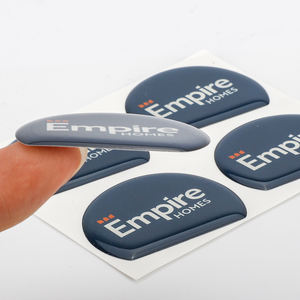 Pegatinas de Gel 3D personalizadas a prueba de agua, pegatinas de cúpula de resina epoxi de cristal suave con logotipo de marca redondo elevado transparente para coche - Product Image 2