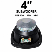 Haut-parleur compact à large bande de fréquences de 4 pouces 120W en néodyme métallique pour systèmes de musique d'ambiance commerciaux