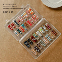 Boîte de rangement transparente grande capacité pour faux ongles, étui de présentation anti-poussière pour capsules d'ongles, nuancier, conteneur de présentation d'ongles, vente directe usine