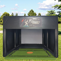 Simulateur de golf Trackman, écran de frappe, tente, extérieur, entièrement en PVC, simulateur de golf gonflable, enclos