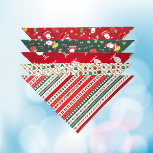 Giáng sinh vật nuôi phụ kiện sang trọng số lượng lớn tùy chỉnh in thiết kế logo cá nhân vật nuôi mèo yếm con chó Khăn Bandana - Product Image 3