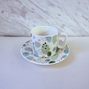 Modern Luxury Customizable Single Cup Flower Premium Ceramic Coffee <b>Mug</b> Hand-Pinched Asymmetrical Hand-Painted <b>Cute</b> Mark - Product Image 1