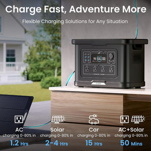 แบตเตอรี่ Lifepo4 ขายส่ง สำหรับใช้ในบ้าน เครื่องกำเนิดไฟฟ้าพกพา 2232Wh เครื่องกำเนิดพลังงานแสงอาทิตย์สำหรับตั้งแคมป์ สถานีไฟฟ้าพกพา 2400W 1 ชิ้น - Product Image 4