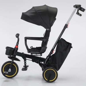 Tricycle pour bébé avec sécurité / Tricycle élégant pour bébé avec auvent pour enfants, 360 degrés, 6 en 1, poussette à 3 roues - Product Image 3