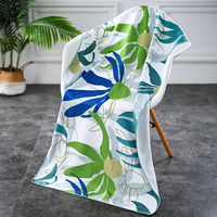 Wholesale Luxury Microfiber Suede Velour Large Size Beach Towel with Custom Reactive Full Printed Beach Towel